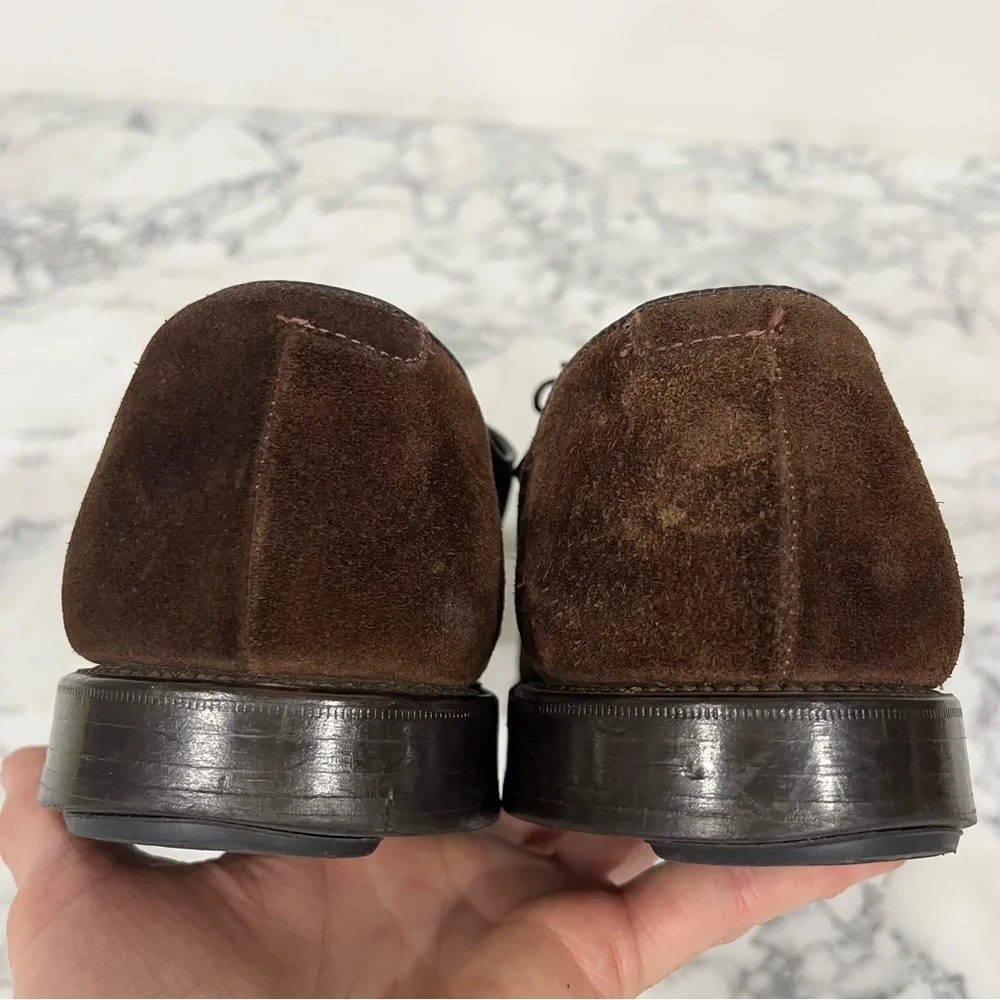 Allen Edmonds Delray chocolate brown suede dress shoes oxford’s men’s size 11.5